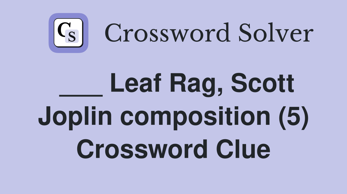 Joplin field crossword clue